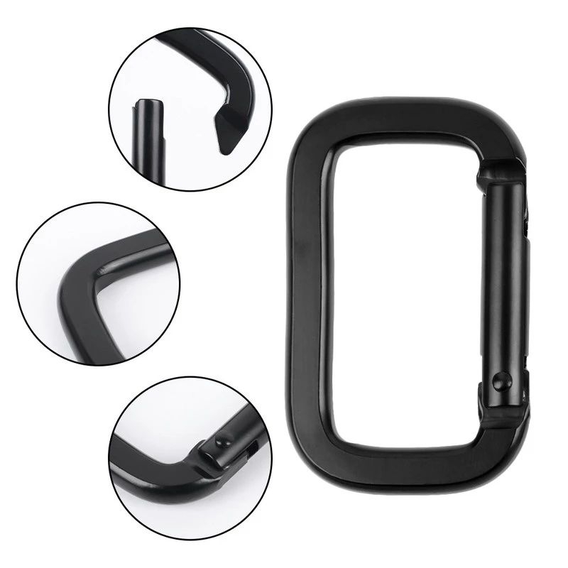พวงกุญแจคาราบิเนอร์ carabiner ทรงสี่เหลี่ยม สำหรับตั้งแคมป์