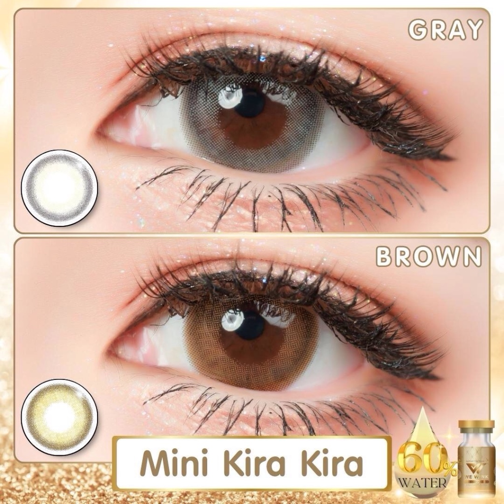 💦ค่าอมน้ำ 60✨ Mini kira kira : We wink สายตาปกติ ถึง -6.50 Dia 14.0