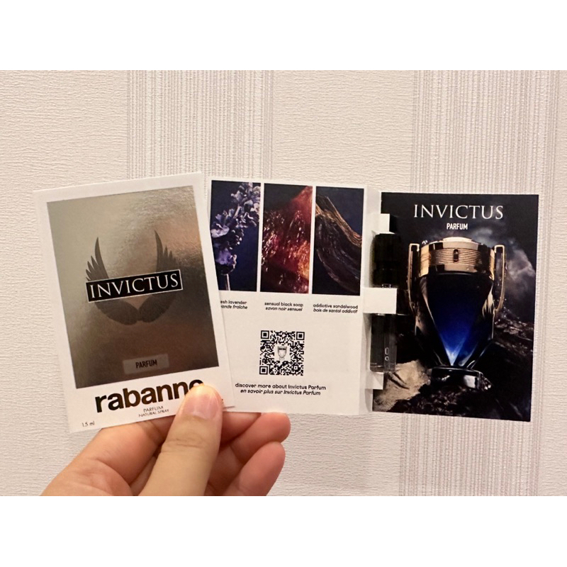 Vial PACO RABANNE Invictus Parfum 1.5 ml น้ำหอมชนิดพกพา ไวออลแท้ ป้ายไทย ผลิต 01/2024 ใหม่ล่าสุด
