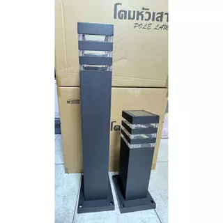 KL-3695/6095โคมไฟเสาสนามอลูมิเนียม 1xE27(BK) สีดำไฟประดับภายนอกอาคาร ไฟภูมิทัศน์ในสวน