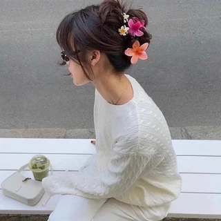 F172 กิ๊บติดผม รูปดอกไม้ ลีลาวดี น่ารัก หลากสี สไตล์เกาหลี สําหรับผู้หญิง