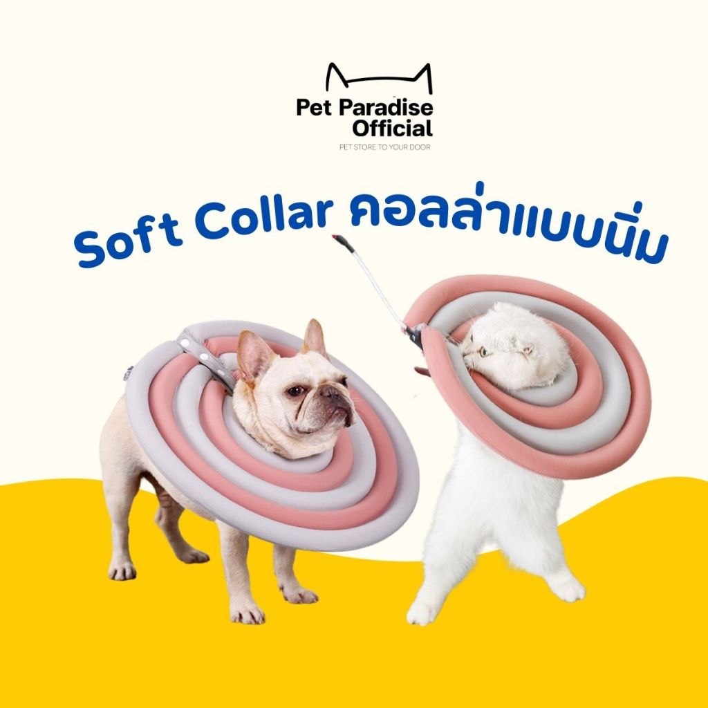 🛵ส่งทันที 🌈PetParadise.th✨ Doglemi Soft Collar คอลล่าร์สัตว์เลี้ยง ปลอกคอกันเลีย ป้องกันการเลีย