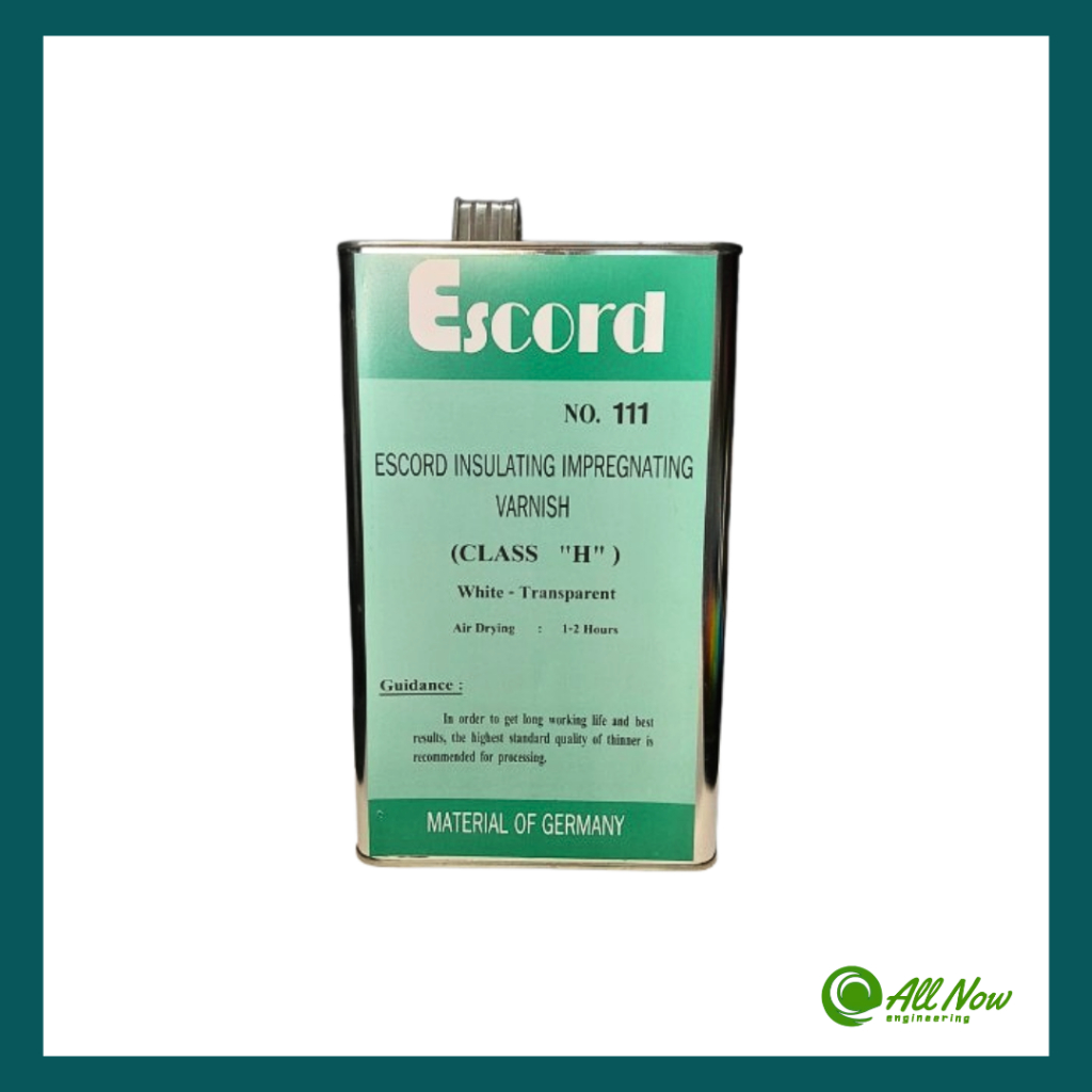 น้ำยาวานิชเคลือบขดลวดมอเตอร์ no.111 สีใส แกลลอน ใหญ่ ยี่ห้อ Escord (สูตรแห้งเร็ว) น้ำยาวานิชเคลือบทองแดง