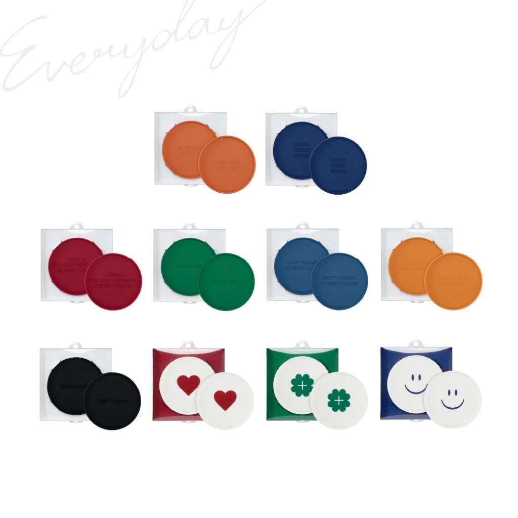 EVERYDAY & FRIENDS | Glass Coaster (Everyday Kmkm) | จานรองแก้ว บ้าน ห้องครัว ออฟฟิศ โต๊ะอาหาร ของขวัญ
