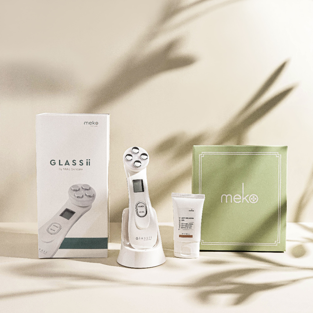 เครื่องนวดหน้า + Set เจลสูตร Meko Clinic "Glassii by meko clinic"