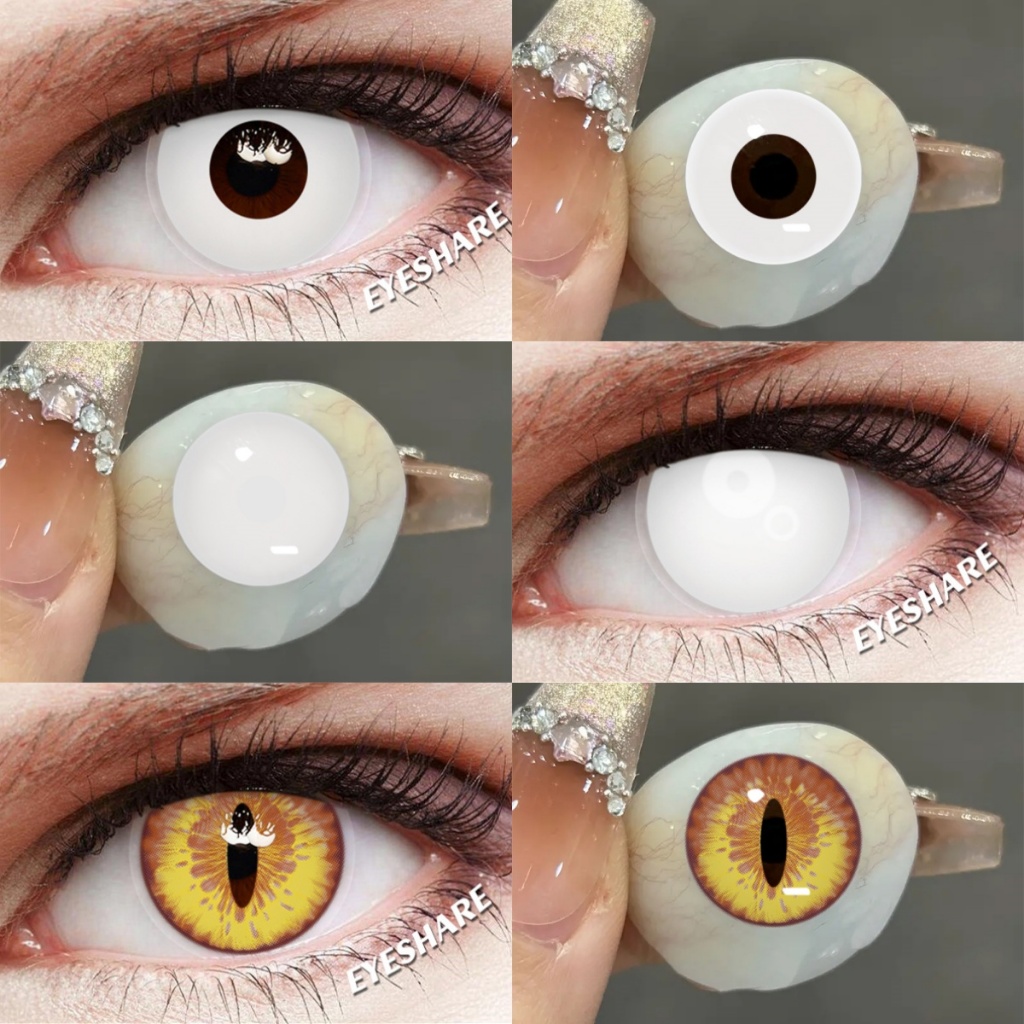 Eyeshare Contact Lens Cosplay🐾Pure White Contact Lenses🎃Dragon Eye Lenses✨คอนแทคเลนส์ที่ทันสมัย