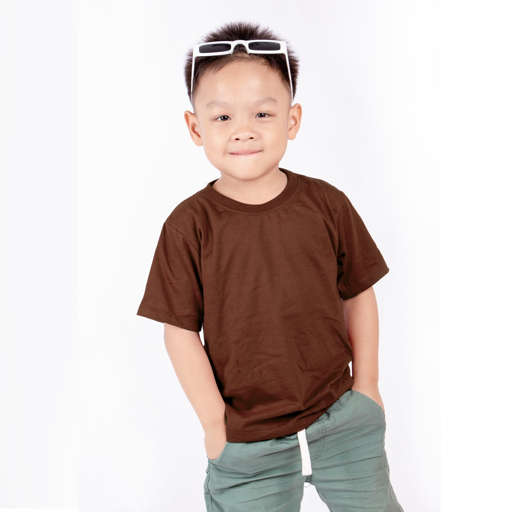 เสื้อยืดสีพิ้นด็ก "Kid T-Shirt " โทนสี DARK EARTH โทน5