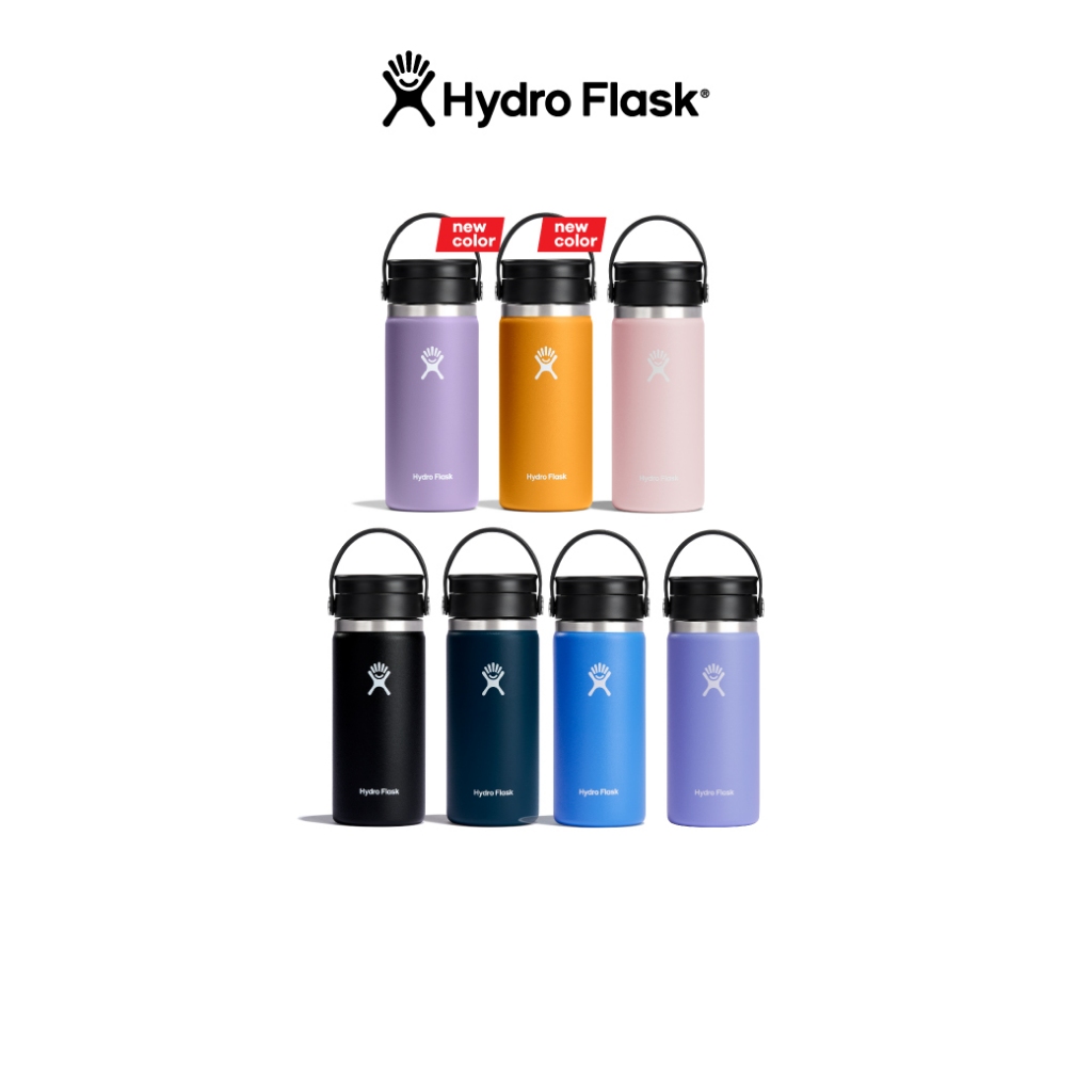 HYDRO FLASK กระบอกน้ำ WIDE MOUTH FLEX SIP LID 16 OZ กระติกน้ำ เก็บอุณหภูมิ เก็บความเย็น สูญญากาศ ของ