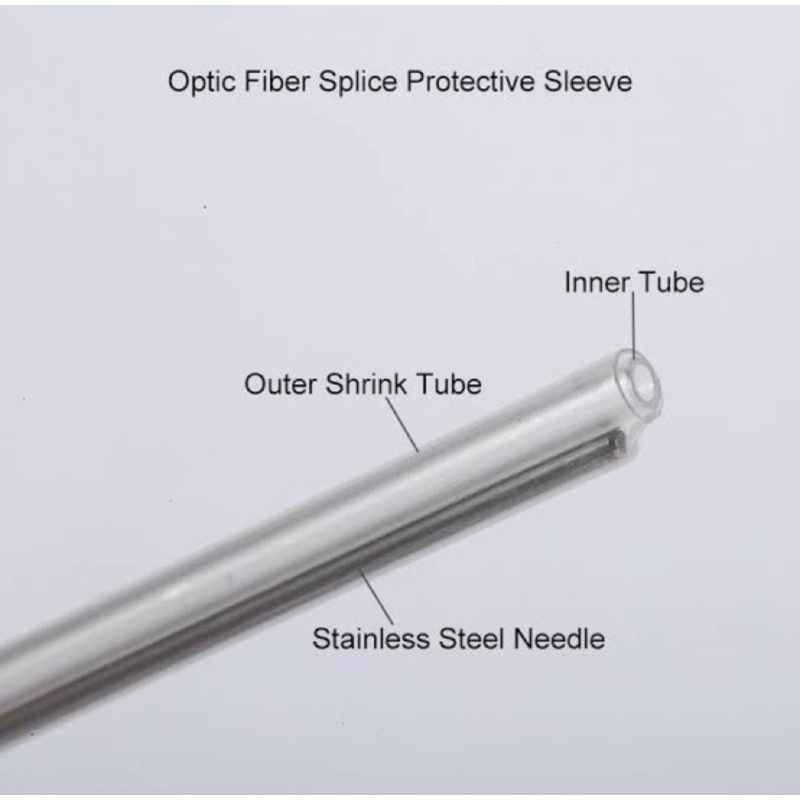 Protective Sleeve สลิปต่อสายไฟเบอร์สายกลม /สายกันกระรอก 1แกน ขนาด 7mm x 60mm - รูปที่ 3