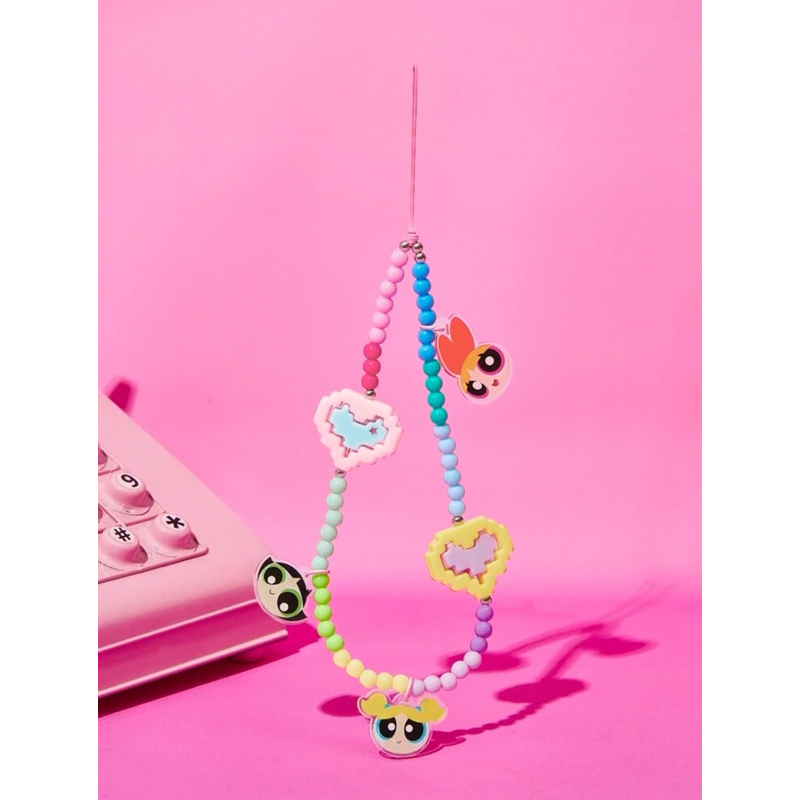 พร้อมส่ง THE POWERPUFF GIRLSแท้ % สายคล้องโทรศัพท์ ลิขสิทธิ์แท้จาก SHEIN X