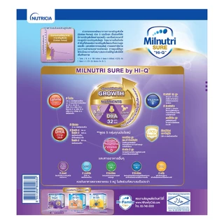 [นมผง] Milnutri Sure มิลนิวทริ ชัวร์ รสจืด 1650 กรัม Milnutri Sure