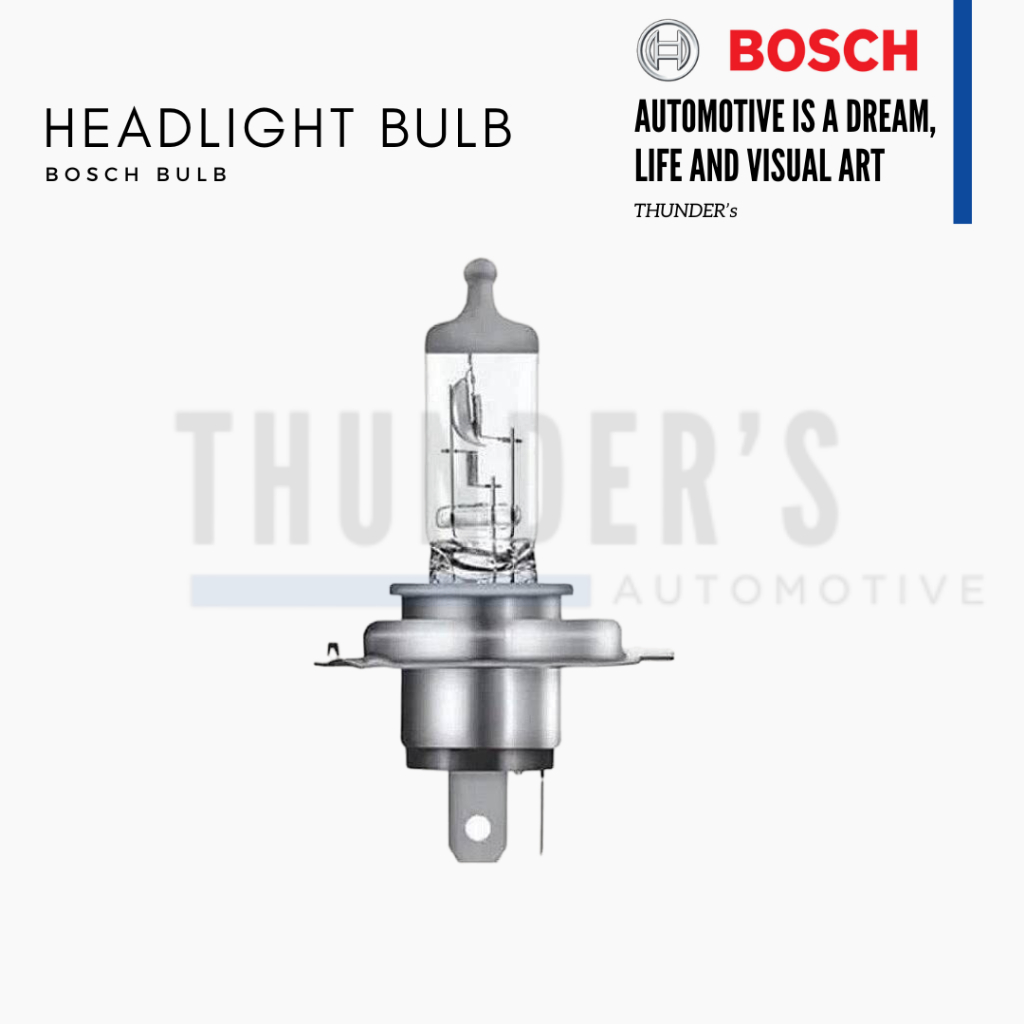 หลอดไฟหน้า BOSCH ปลีก / แพ็คคู่ 12/24V, H1 H3 H4 H7 HB3 HB4 H11