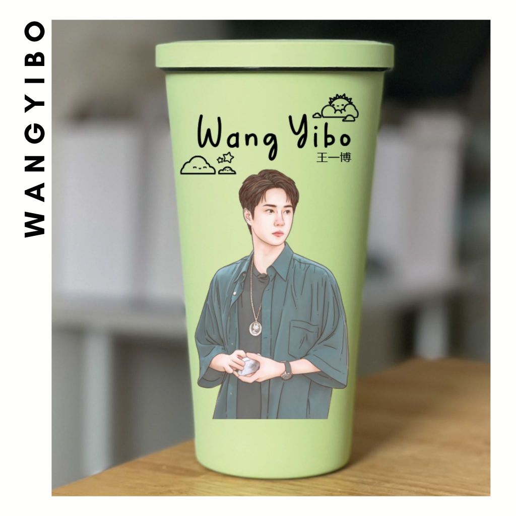 WD0. แก้วสกรีนรูปวาด Wang Yibo : WangYibo : หวังอี้ป๋อ : ดาราจีน : นักแสดงจีน : ซีรี่ย์ : ซีรี่ย์จีน