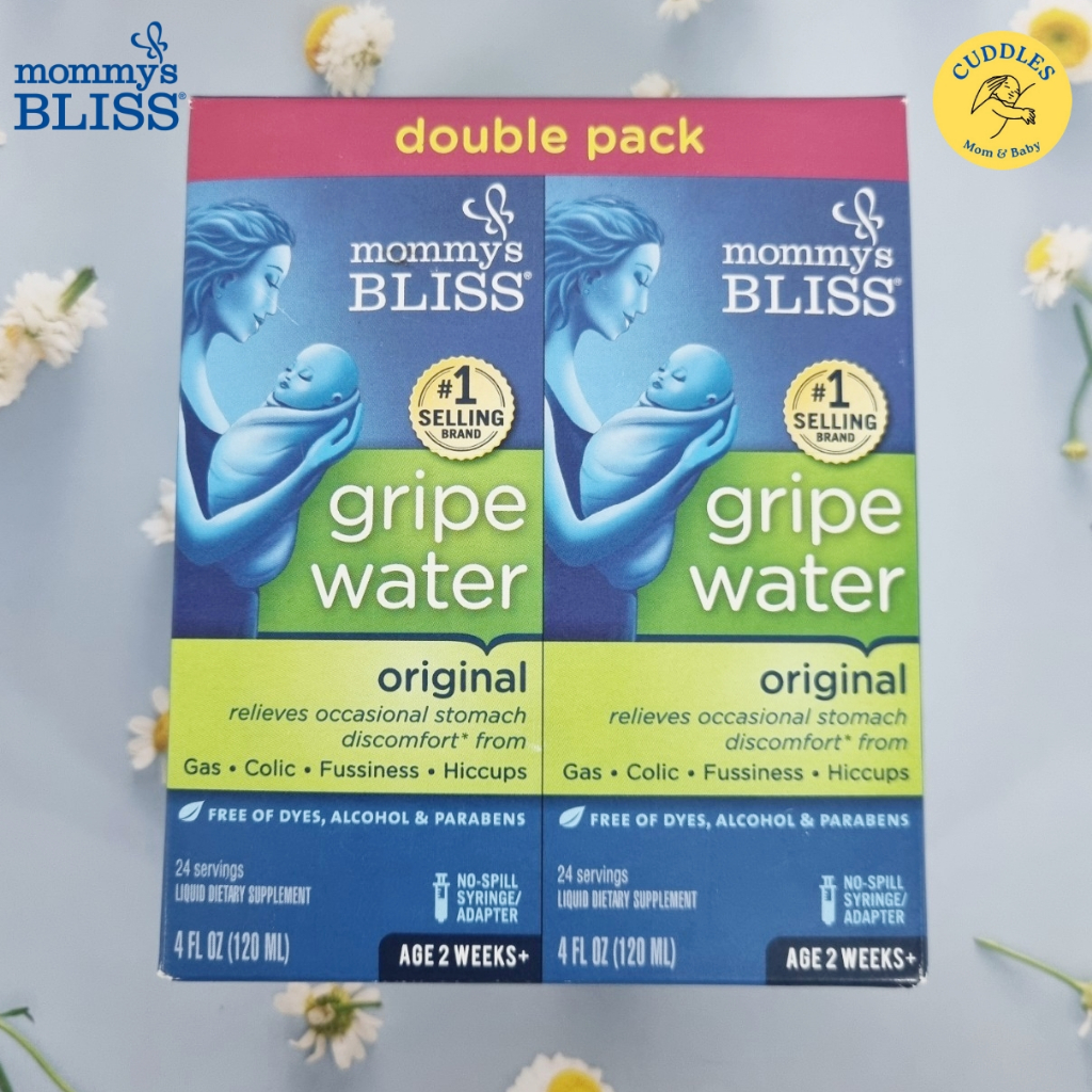 (Mommy's Bliss) Gripe Water Original, Age 2 Weeks+, 120 ml Double Pack ไกร๊ป วอเตอร์ สำหรับเด็กทารก