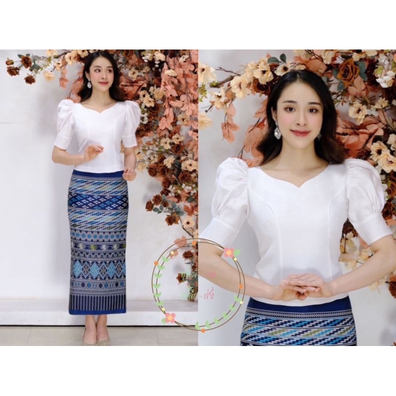 เสื้อไหมลาวแขนบาบี้/มี​เก็บ​ปลายทาง​(เฉพาะเสื้อ)​ รูปที่ 5