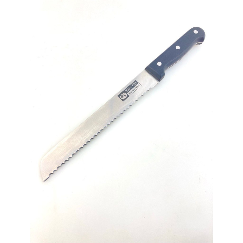 TwinFish มีดหั่นขนมปัง ชุดมีดครัว ลดราคาพิเศษ สเตนเลสคุณภาพดีที่สุด เเข็งแรง ทนทาน 8นิ้ว รหัส8642/8