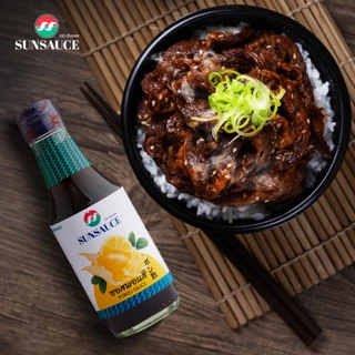 น้ำจิ้มพอนสึ Ponzu Sauce น้ำจิ้มพอนสุ น้ำจิ้มพอนซึ ปอนซึ ขวด 190 กรัม - SUNSAUCE(ซันซอส)