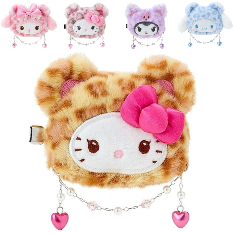 Sanrio kitty กิ๊บ ซานริโอ้ คอลใหม่ Leopard กิ๊บเสือ คิตตี้ melody kuromi ของแท้ 100% จาก ญี่ปุ่น