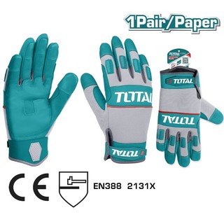 Total ถุงมือช่าง อเนกประสงค์ รุ่นงานหนัก ขนาด XL รุ่น TSP1806 ( Mechanic Gloves ) ถุงมืออเนกประสงค์