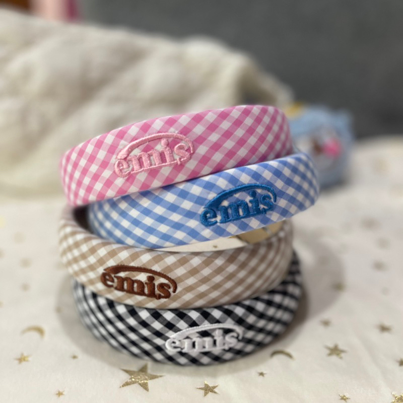 พร้อมส่ง Emisที่คาดผมลายสก็อตสีพาสเทลสไตล์เกาหลี ฮิตที่สุดในตอนนี้