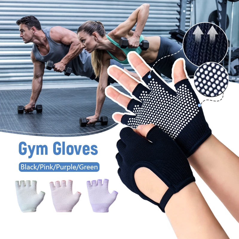 ถุงมือพิลาทิส ถุงมือโยคะ ถุงมือกันลื่น Pilates Gloves ถุงมือครึ่งนิ้วผู้หญิง กันลืน ระบายอากาศดี