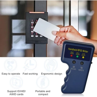 เครื่องอ่านการ์ด Rfid 125KHz เขียนคีย์การ์ด อ่าน / เขียน พร้อมบัตรขาว 6 ใบ + หัวเข็มขัด 6 ใบ
