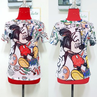 ป้าย NaNa เสื้อยืดผ้าซีทรู ลายมิกกี้