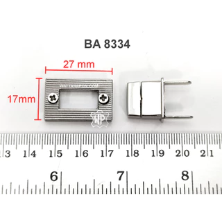 BA 8334 ตัวล็อคฝากระเป๋า หัวลูกบิด ขนาด27x17mm. Zinc Alloy Handbag/Purse Snap Lock