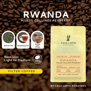 Rwanda Milles Collines Peaberry 100g. | เมล็ดกาแฟสำหรับชง Drip , Filter l Coffee Beans l CASA LAPIN COFFEE ROASTERS