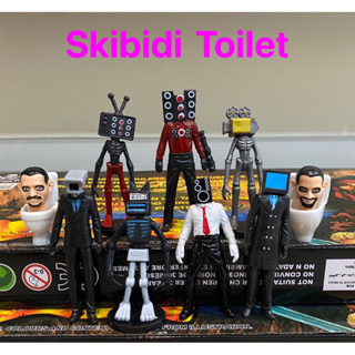 โมเดลสกีบีดี้ ทอยเล็ต Skibidi Toilet ยกเซ็ต 8-9 ตัว ความสูง 5-11 cm วัสดุพีวีซีเกรดเอ สินค้ามือ 1 ++พร้อมส่งจากไทย+++