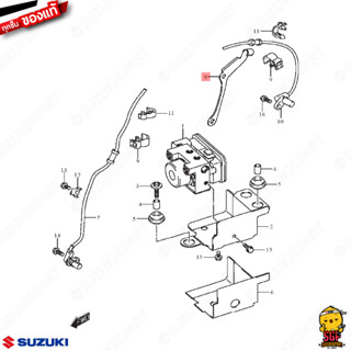 เหล็กรัดเซนเซอร์หลัง CLAMP, ABS SENSOR REAR แท้ Suzuki Burgman 200