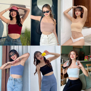 Spa Crop เสื้อครอปสายเดี่ยวสปาเก็ตตี้ (3004)