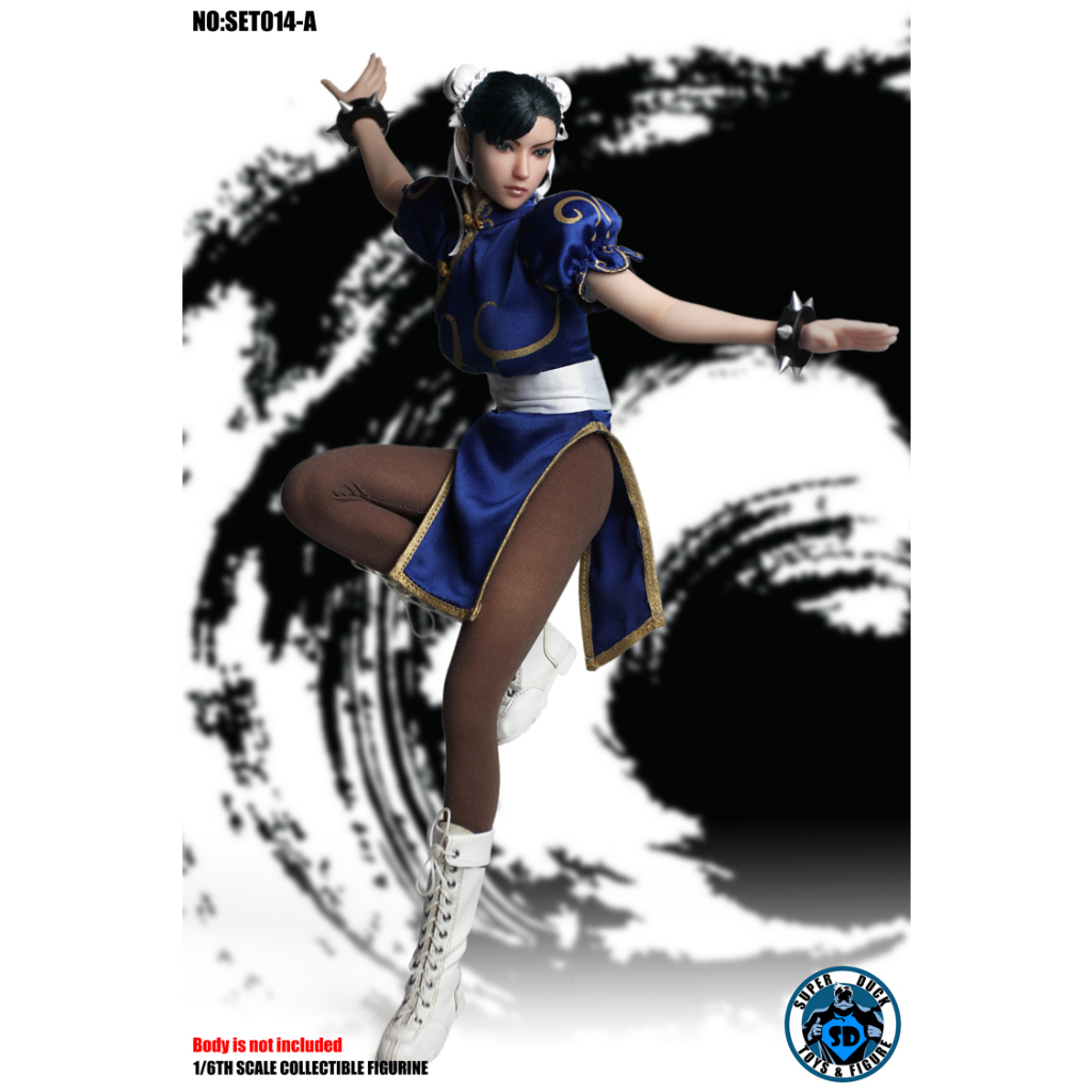 พร้อมส่ง! ฟิกเกอร์ SUPER DUCK SET014-A 1/6 Cosplay China Fighting Goddess (Blue) (หัว+ชุด)