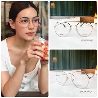 แท้💯%📍FENDI Demo Geometric Eyeglasses FF0329 03YG