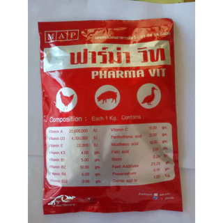 ฟาร์ม่าวิท วิตามินผสมน้ำ บำรุงรังไข่ ไก่ไข่ เป็ดไข่ หมู น้ำสีแดง กลิ่นหอม
