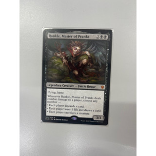 การ์ด MTG Rankle, Master of Pranks Black Magic the gathering EDH รุ่น ELD สภาพ Nm