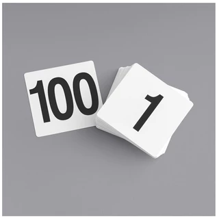 ป้ายหมายเลขโต๊ะPVC เบอร์โต๊ะ 1-25 /26-50/1-100 Table Numbers Set