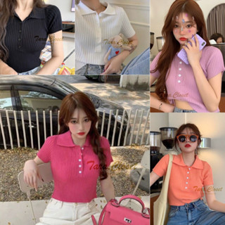 CVC004 TARA Corp เสื้อครอปท็อป คอกลม แขนกุด เนื้อผ้าร่อง ยืด นิ่ม ใส่สบาย ไม่ร้อน