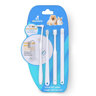 VVHOMIFE เซตแปรงสีฟันสำหรับสุนัข และ แมว Toothbrush Kit, Suitable for All Cats and Dogs Dental Care