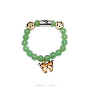 CROWCINZ SMILEY AND BUTTERFLIES BRACELET GREEN