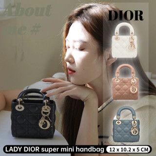 ดิออร์ DIOR LADY MICRO BAG กระเป๋าถือสตรีสายสะพายไหล่ถอดออกได้กระเป๋าสะพายขนาดเล็ก