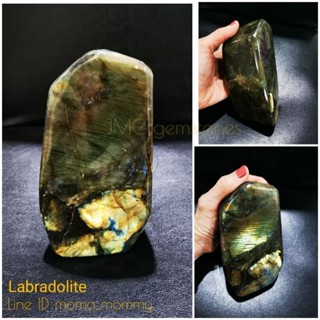 หินสวยlabradoliteสีทองหายาก