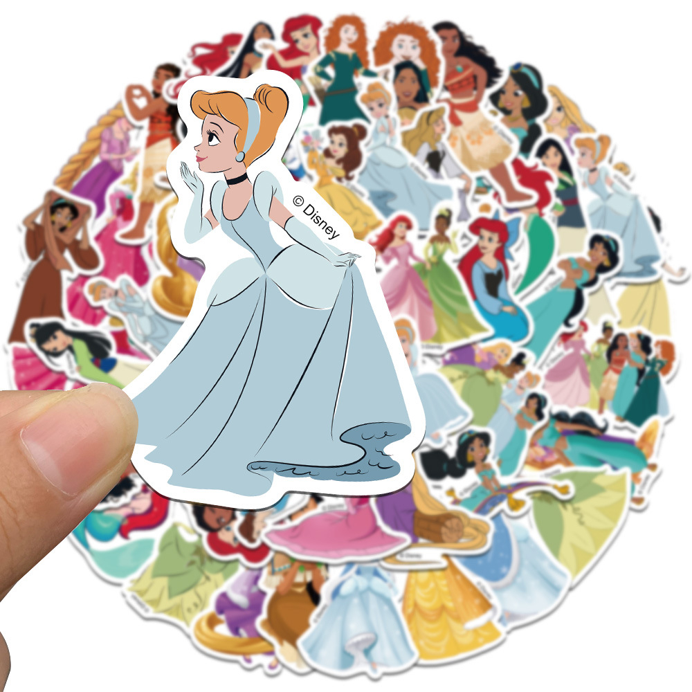 💥พร้อมส่ง💥Disney Princess ดิสนี่ย์ ปริ๊นเซส 50แผ่น กันน้ำ สติ๊กเกอร์ Alice in Wonderland อลิซในแดนมหัศจรรย์ sticker