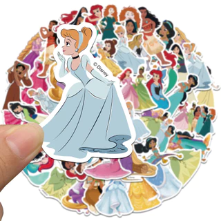 💥พร้อมส่ง💥Disney Princess ดิสนี่ย์ ปริ๊นเซส 50แผ่น กันน้ำ สติ๊กเกอร์ Alice in Wonderland อลิซในแดนมหัศจรรย์ sticker