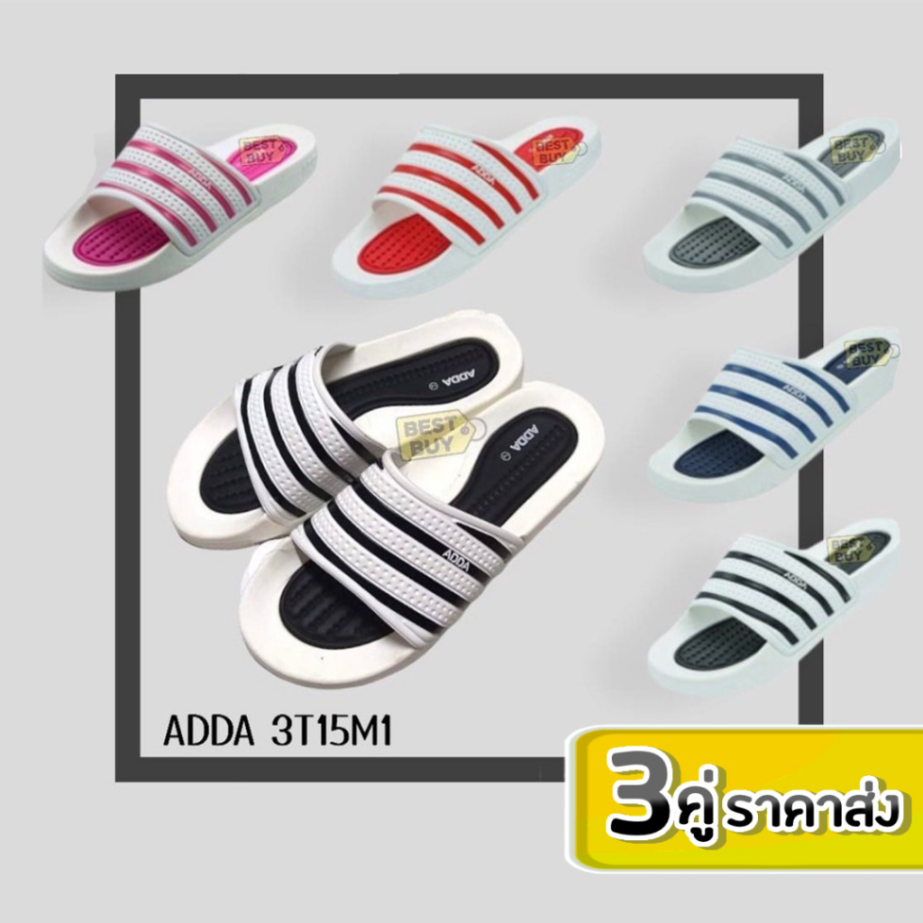 ลด 45.- พิมพ์ BESTBUYNOV ADDA 3T15-Mรองเท้าแตะสวมลายริ้วรุ่นสุดฮิตไซส์ 4-10 มีของพร้อมส่ง