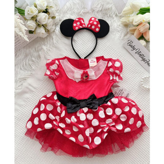 ชุดมินนี่เม้าท์**ป้าย Disney Junior Minnie/Size 12-18m/อก 22 นิ้ว** (ชุด+ที่คาดผม)ใหม่เทียบมือ1 ป้ายห้อย สวยมาก!!!