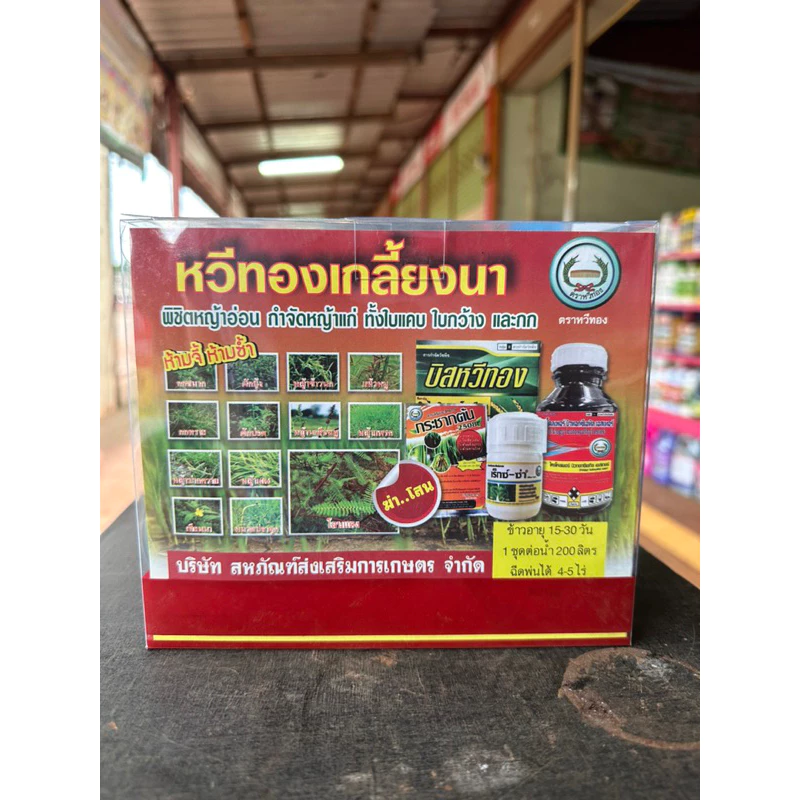 สินค้าเข้าใหม่💥ชุดหวีทองเกลี้ยงนา 💥 ฆ่า ได้ ทั้งใบแคบ ใบกว้าง กก ทุกชนิด” “ข้าวไม่ตาย ไม่เหลือง ฉีดพ่น ทับนาข้าวได้