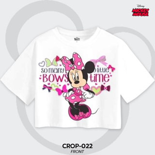 Power 7 Shop เสื้อครอป Mickey Mouse ลายลิขสิทธ์แท้ DISNEY (CROP-021)