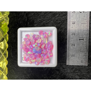 Lab pink opal 3.00 mm Stabilised opal 2 pieces