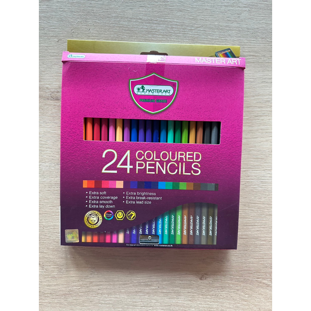 สีไม้ Master Art Premium Grade แท่งยาว 24 สี